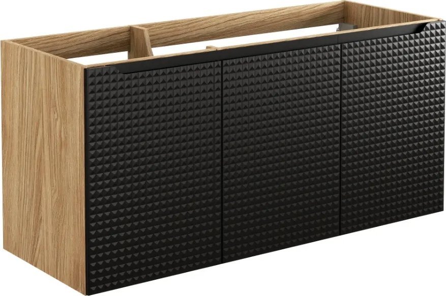 Comad Szafka pod umywalkę LUXOR BLACK 82-120-3D 120cm dąb olejowany/czarna COMAD