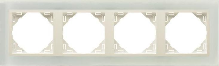 Efapel EFAPEL CRYSTAL RAMKA 4-KROTNA SZKŁO PERŁA 90940 TCP