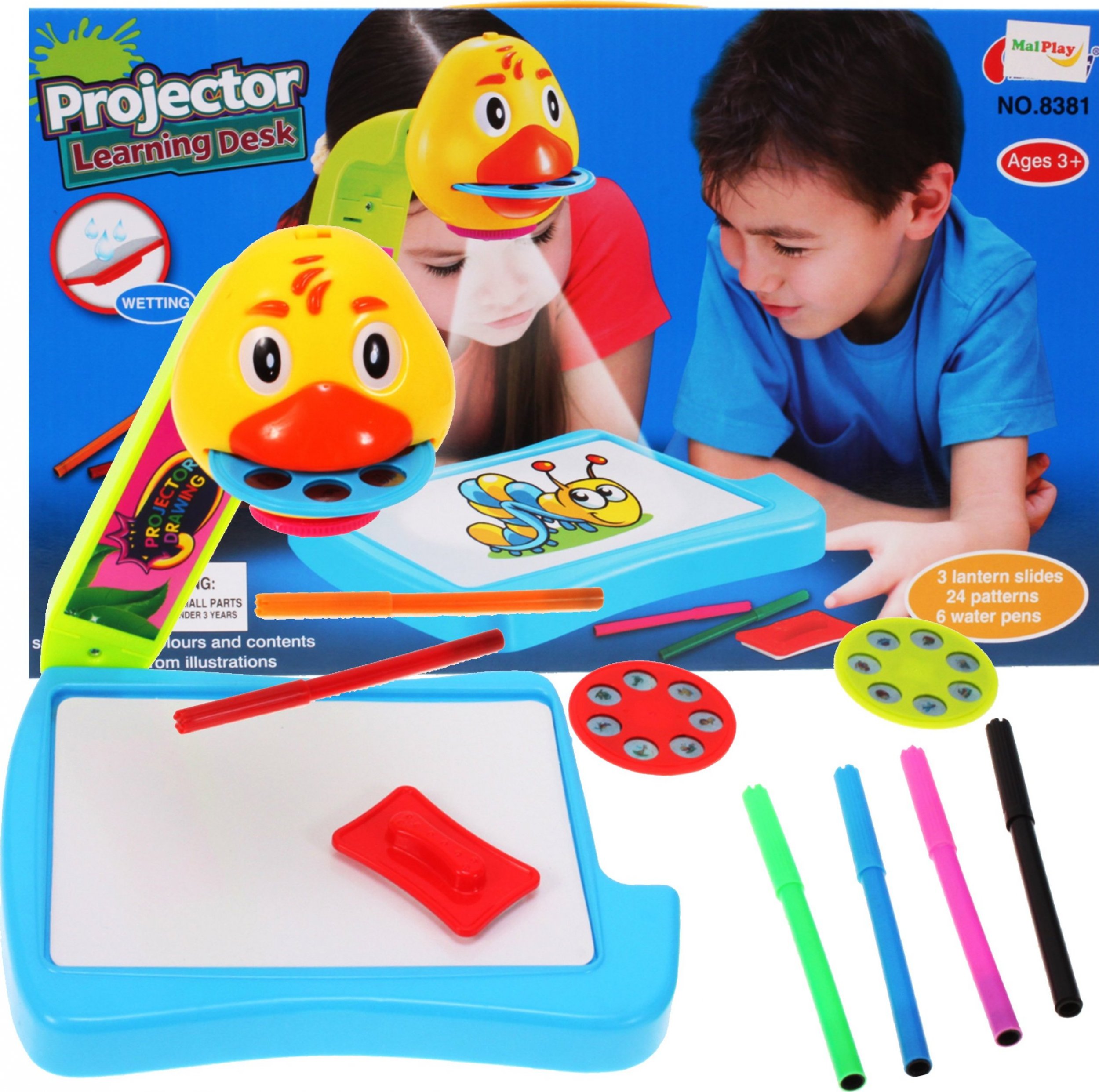 MalPlay Projektor - Rzutnik do rysowania dla dzieci KACZKA