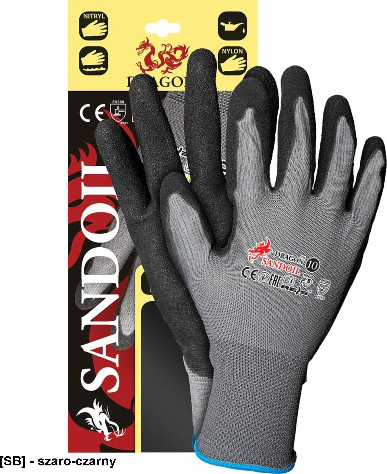 R.E.I.S. SANDOIL rękawice ochronne 10