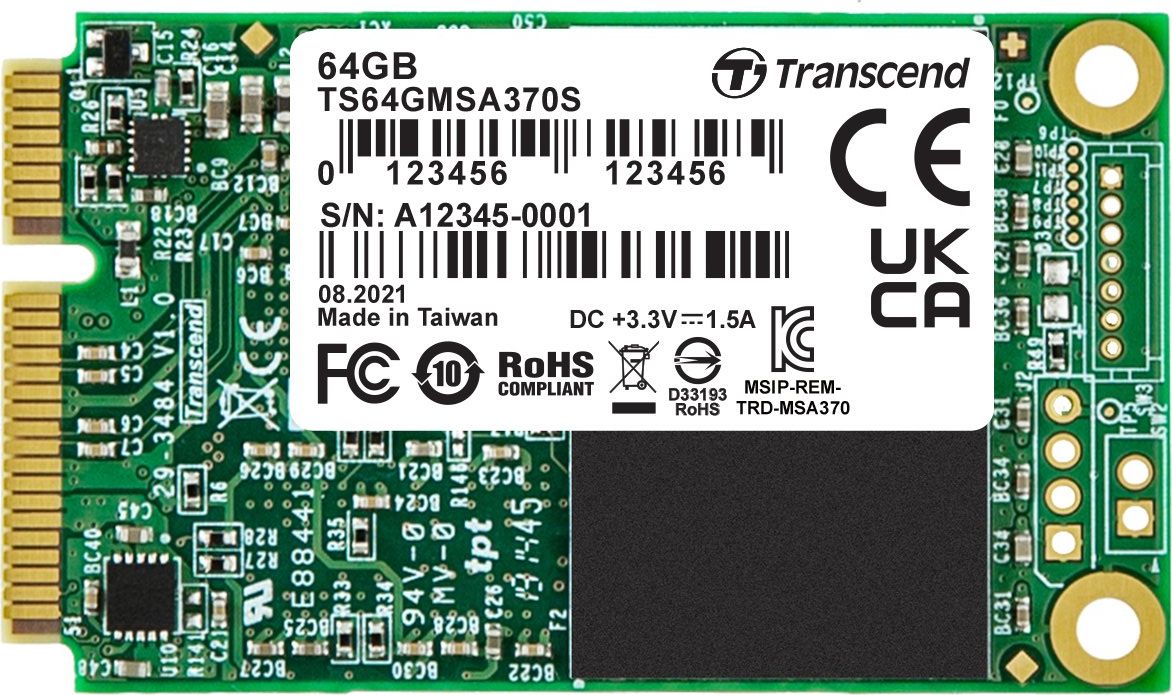 Dysk SSD Transcend 370S 64GB mSATA SATA III (TS64GMSA370S)