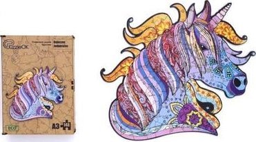 Maksik Puzzle drewniane Bajeczny Jednorożec PuzA3-00721