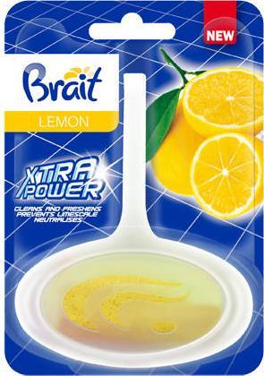 Brait Brait Xtra Power Kostka toaletowa do WC w koszyku - Lemon 40g