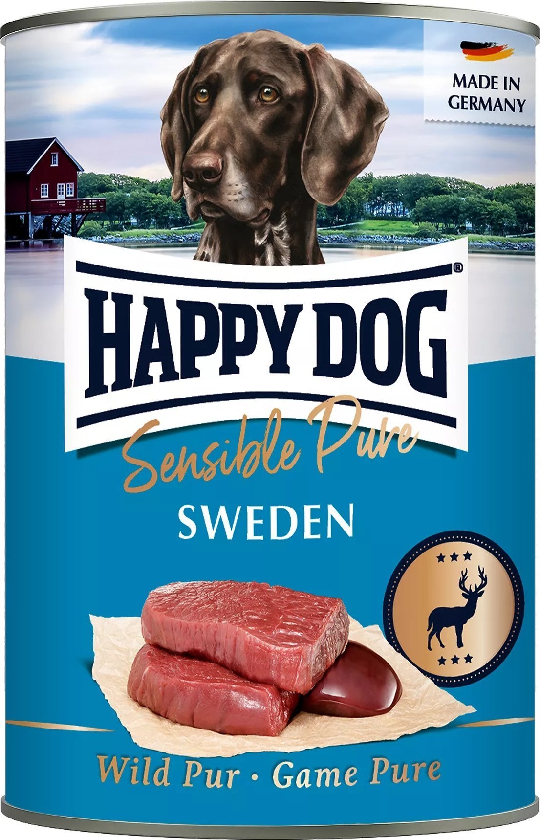 Happy Dog PUSZKA dla psa - Sweden (dziczyzna) 400g