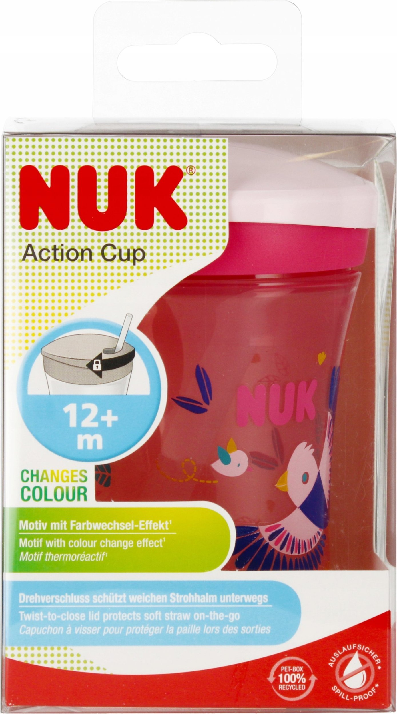 NUK KUBEK 230ML EV ACT CUP 12M ROZ 10255574 1/4