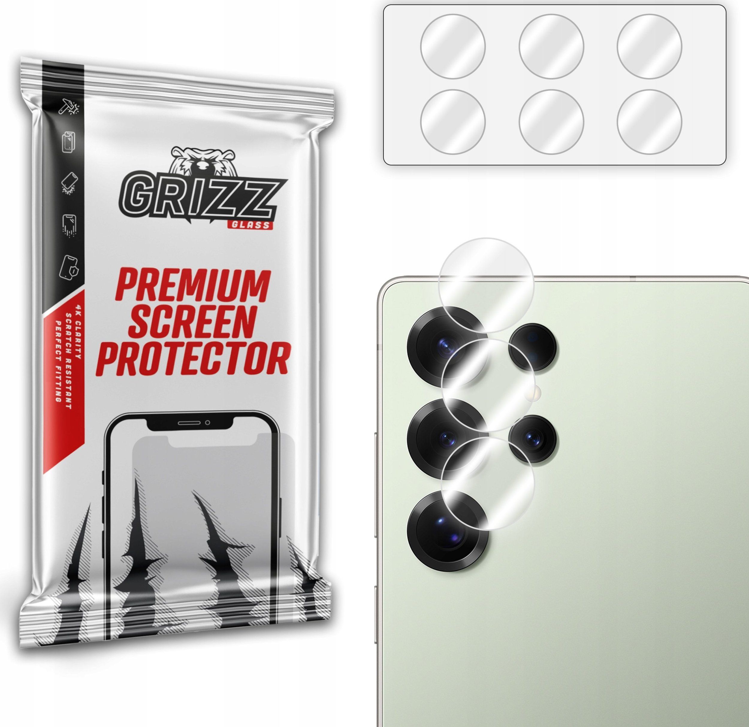 Szkło na aparat GrizzGlass HybridGlass Camera do Samsung Galaxy S25 Ultra