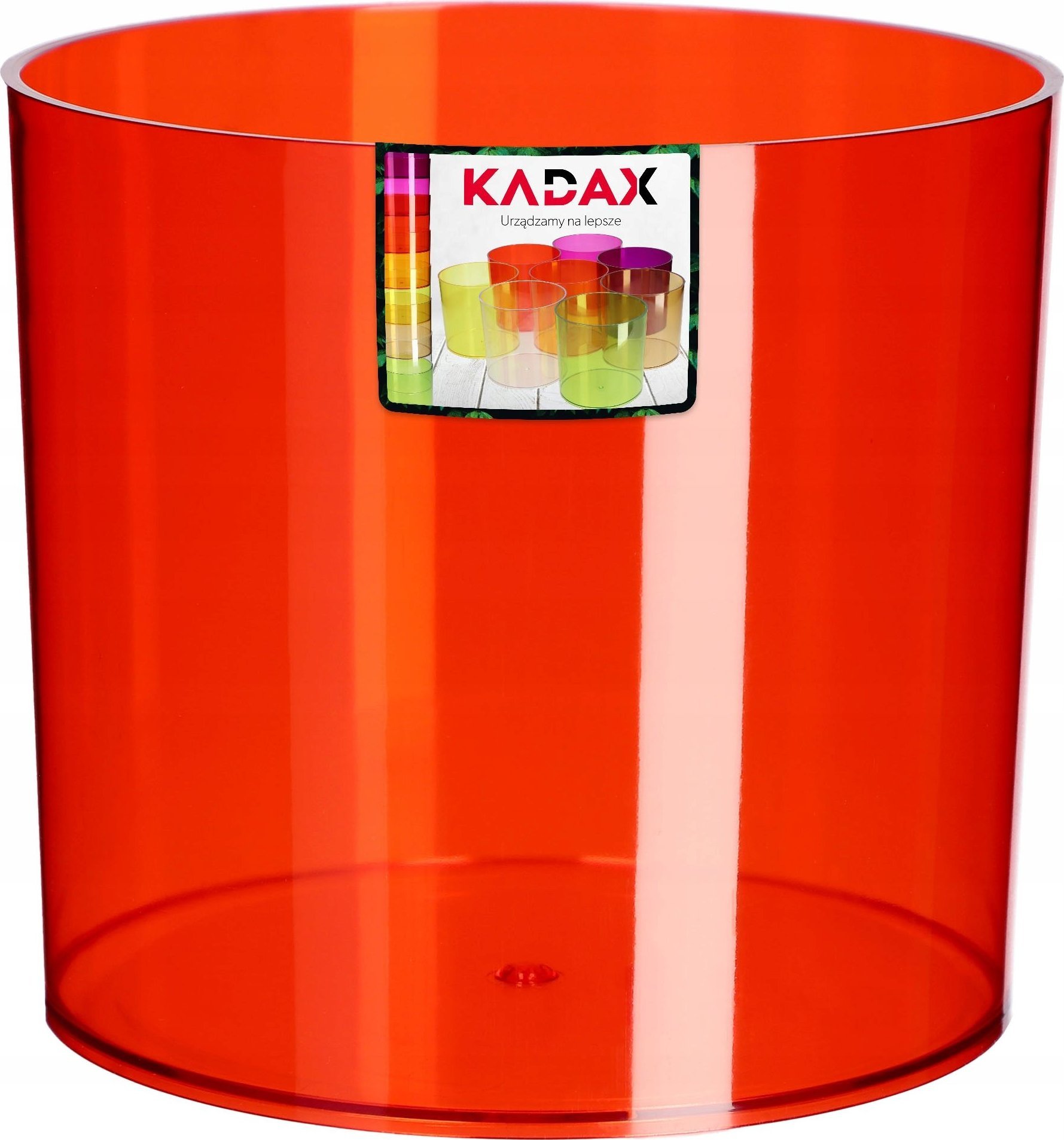 Kadax Doniczka Osłonka Na Kwiaty Okrągła Czerwona 12,5cm