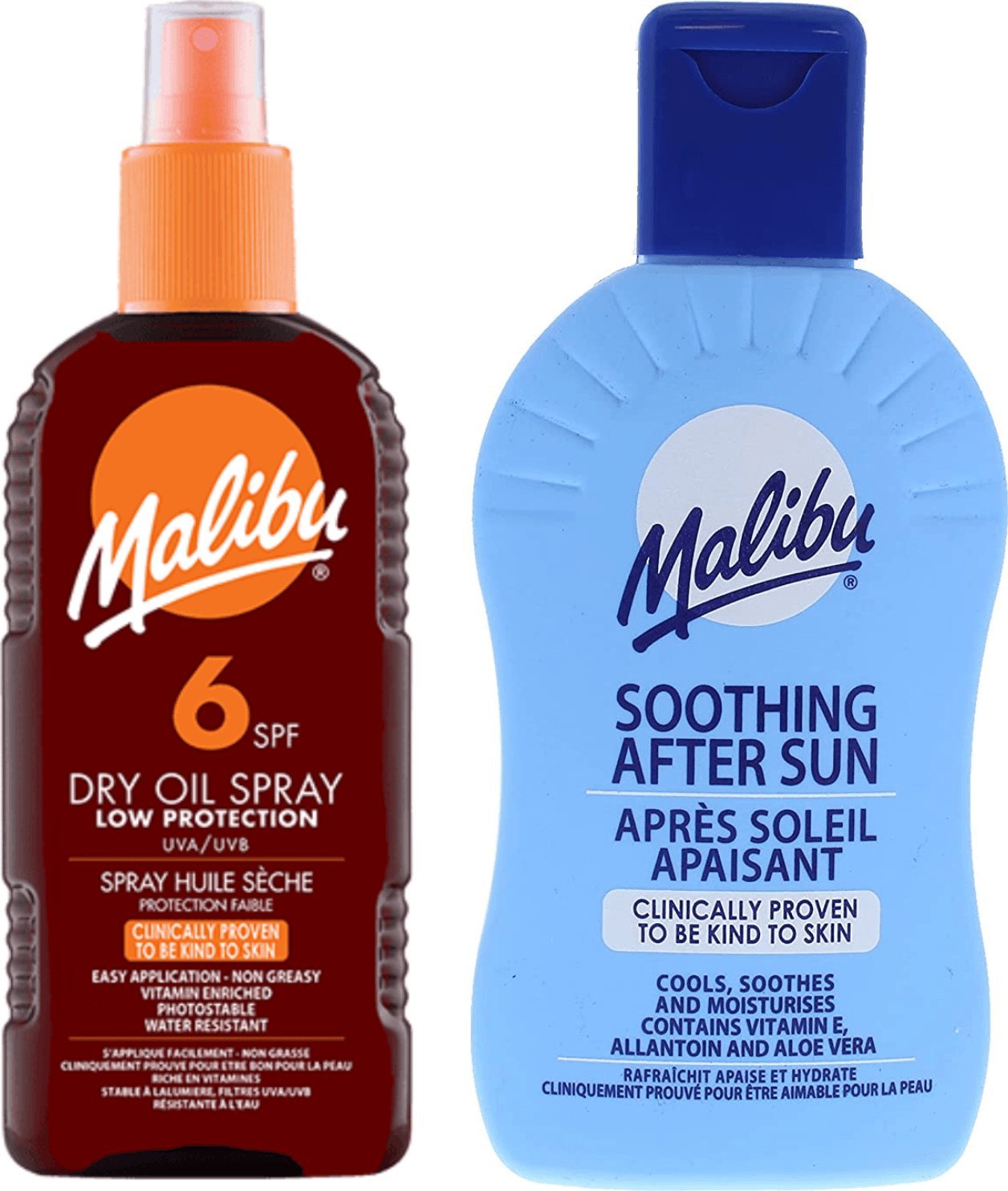 Malibu Malibu SPF6 Olejek Brązujący 200ml + Balsam Po Opalaniu 200ml