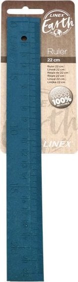 Linex Linex 400132509, Desk ruler, Wood, Blue, 250 mm, 10 mm, 0.5 mm