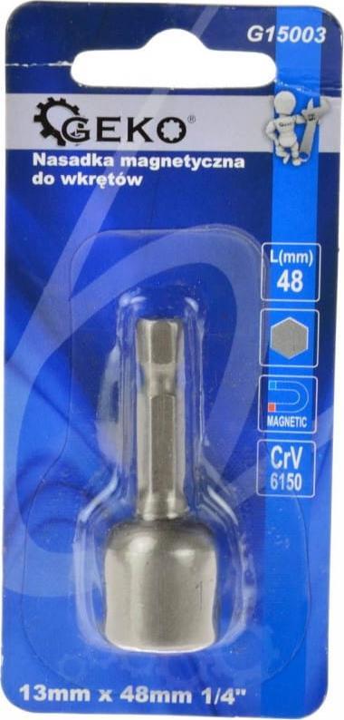 Geko NASADKA MAGNETYCZNA DO WKRĘTÓW 13MMX48MM 1/4"/TYP FARMER/ (200) G15003 GEKO