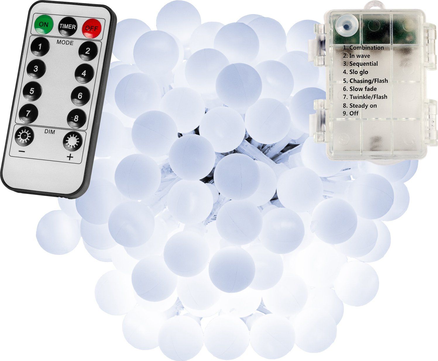 Lampki choinkowe VOLTRONIC 200 LED białe zimne