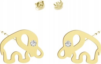 Radziszewska Jewellery Kolczyki Pozłacane Słonik na szczęście