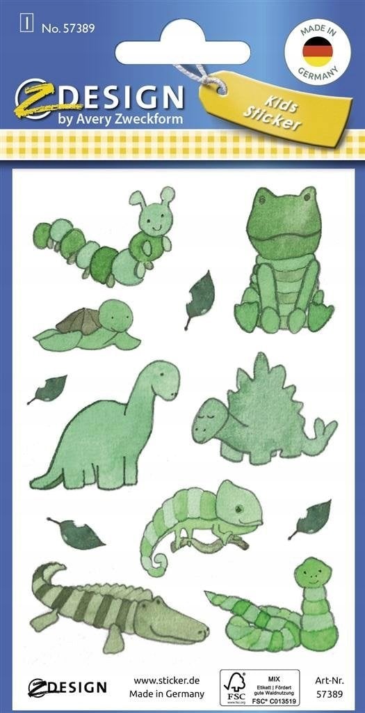 Zdesign Brokatowe naklejki - Dinozaury, jaszczurki