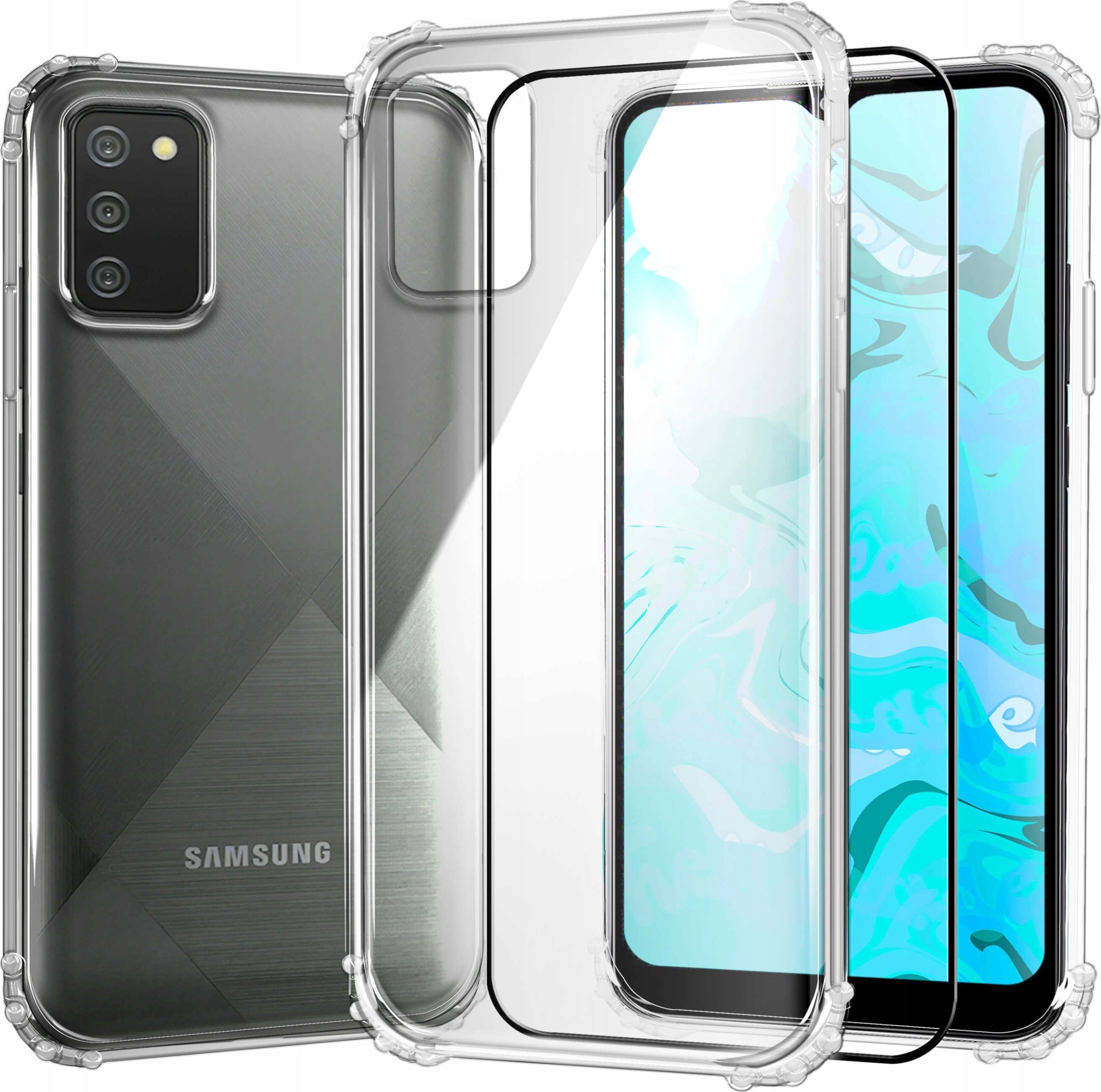 ETUI PANCERNE DO SAMSUNG GALAXY A02S | CASE SILIKON SLIM ANTI SHOCK SZKŁO