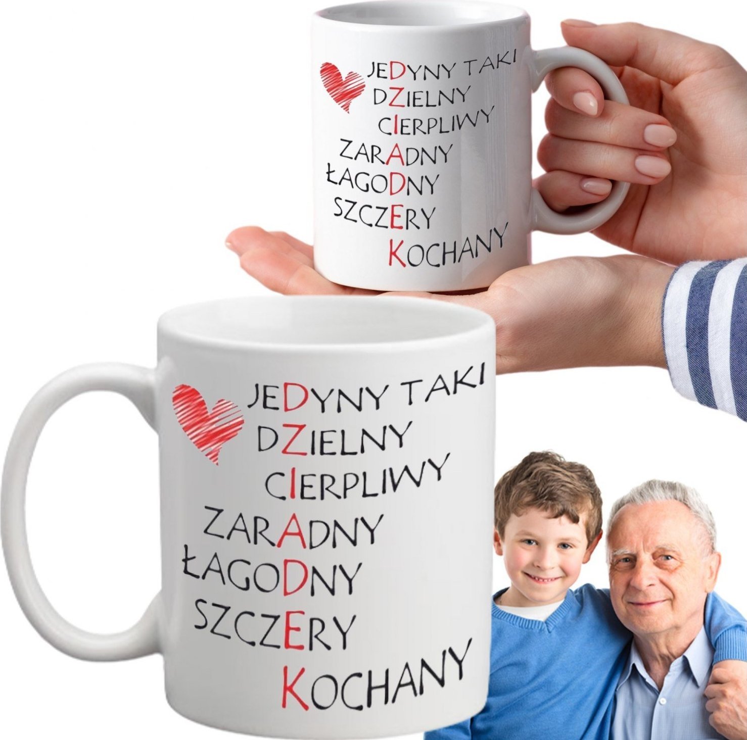 PrzydaSie Kubek Na Dzień Dziadka Dziadek Z Nadrukiem Imię Prezent Z Imieniem