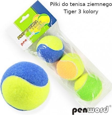 Polsirhurt Piłki do tenisa ziemnego kolorowe Tiger op3szt w worku