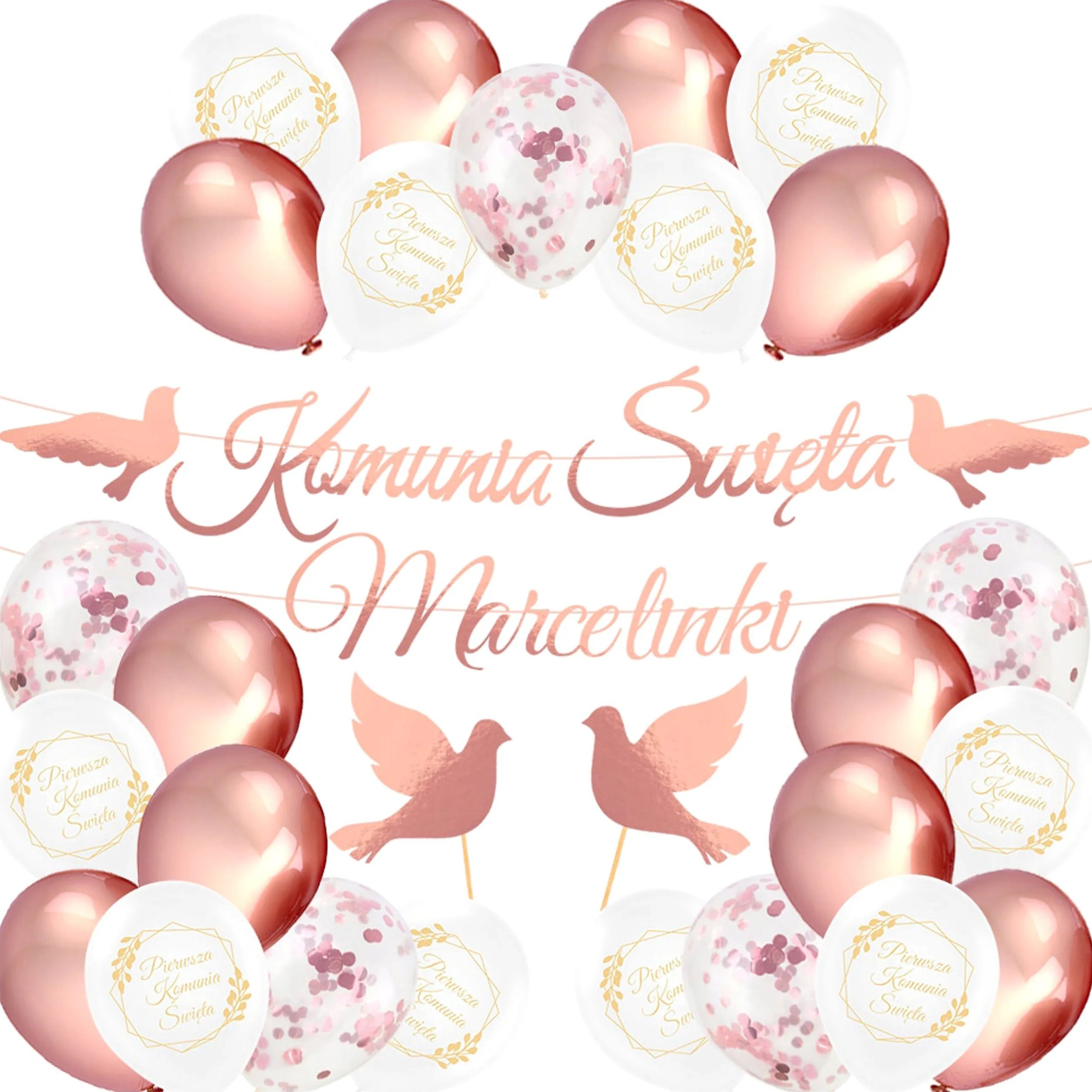 Girlanda Zestaw Komunijny Dekoracje Na Komunię