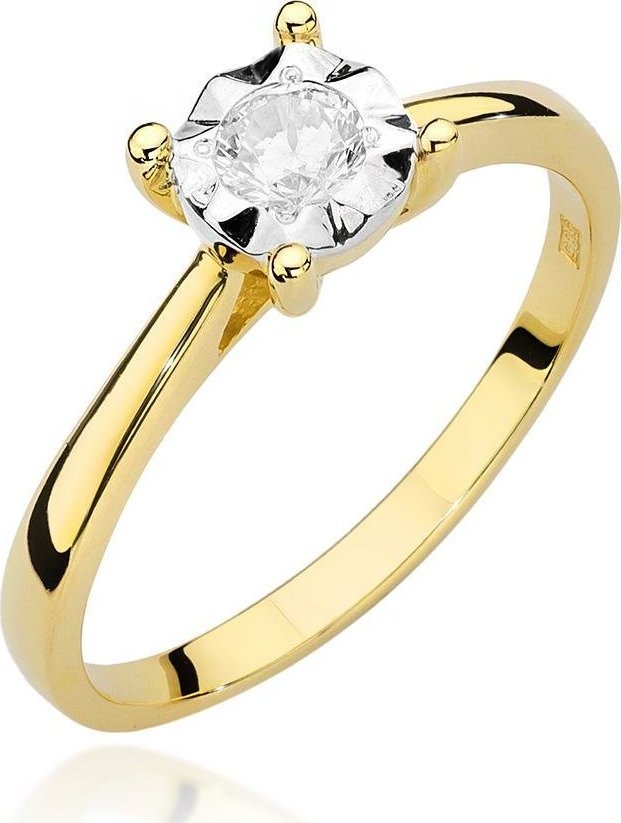 Best Diamonds złoty pierścionek z brylantem 0.20ct 20