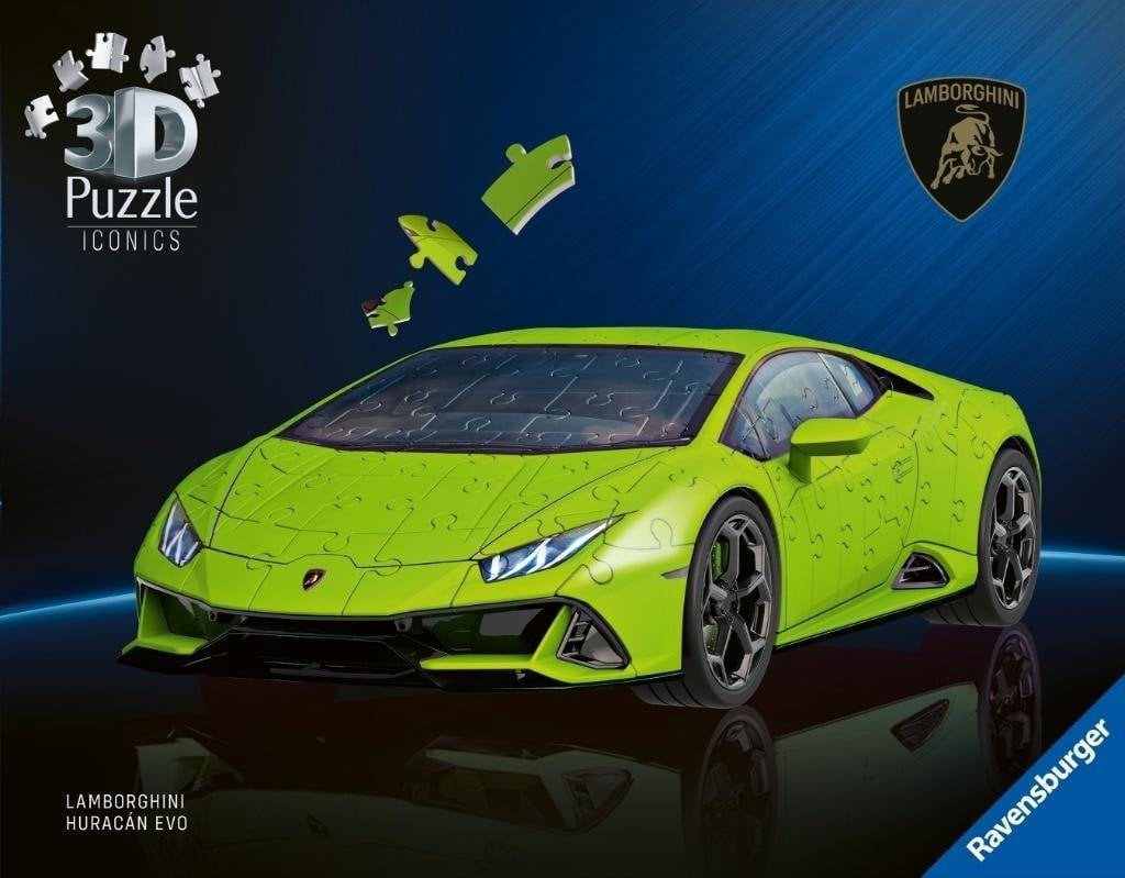 Puzzle 3D 158 elementów Samochód Lamborghini Huracan EVO Verde