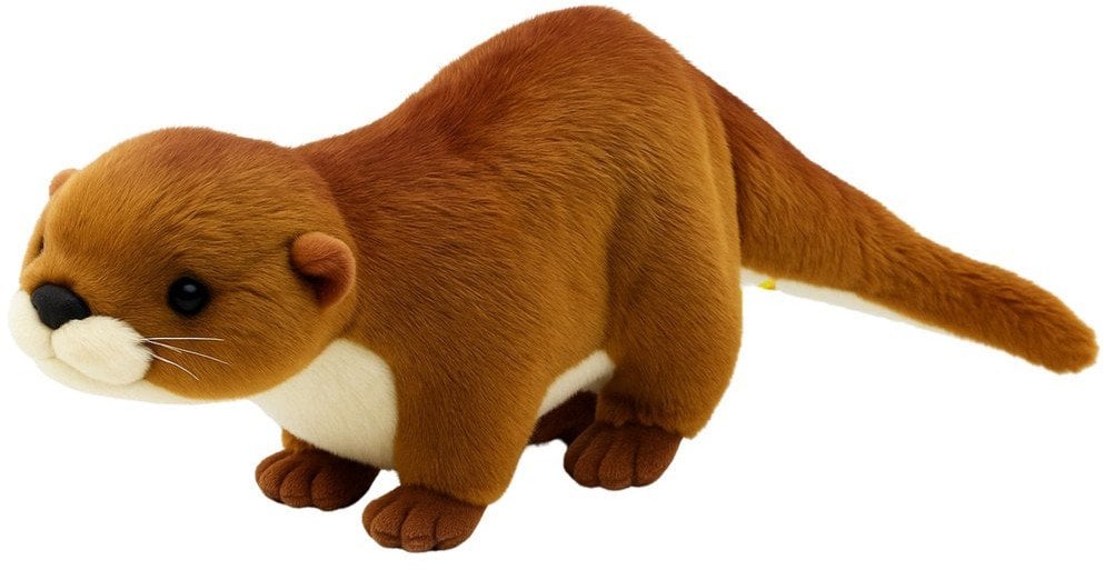 LeanToys Pluszowa Maskotka Przytulanka Wydra Z Biało Brązowa 50cm