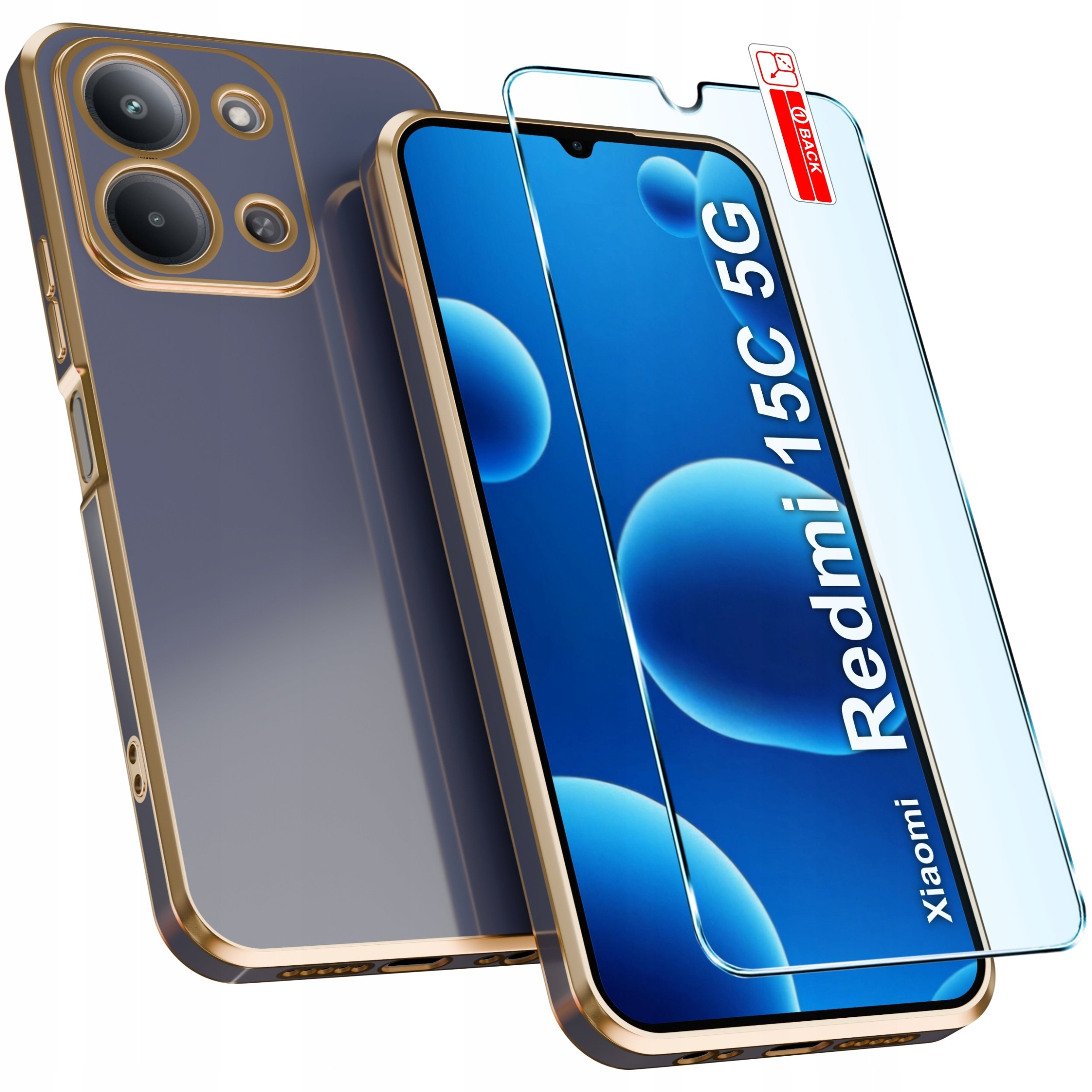 krainaGSM Etui do Xiaomi Redmi 15C 5G CASE Eleganckie GLAMOUR SLIM + Szkło 9H