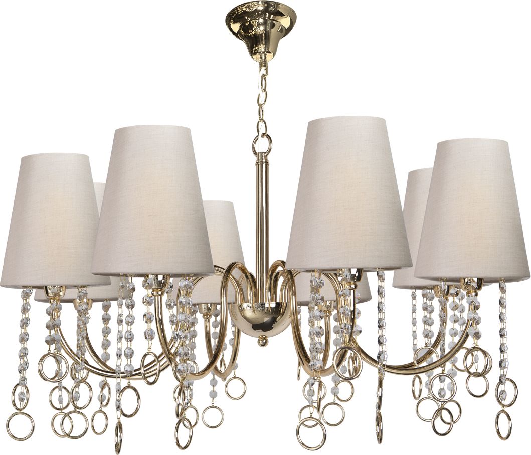 Lampa wisząca Witek Home Lampa wisząca kryształowa Golden Ring 5050/8