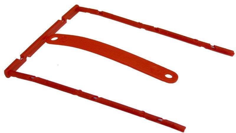 B-binder rød m/overligger og etiket 100stk/pak - (100 stk.)