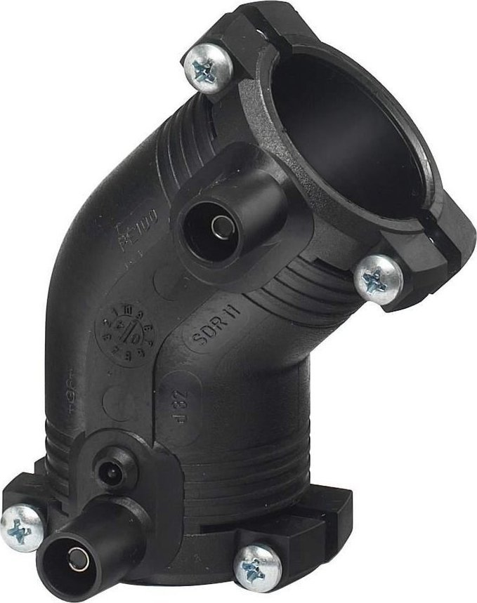 Georg Fischer Kolano elektrooporowe 45ST. DN50 PE100, SDR11, PN10 gaz/PN16 woda