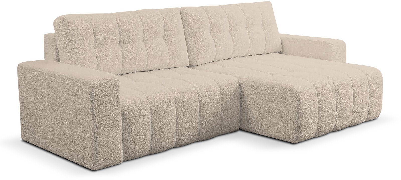 Narożnik Palermo w tkaninie BRAVO z funkcją spania i pojemnikiem na pościel