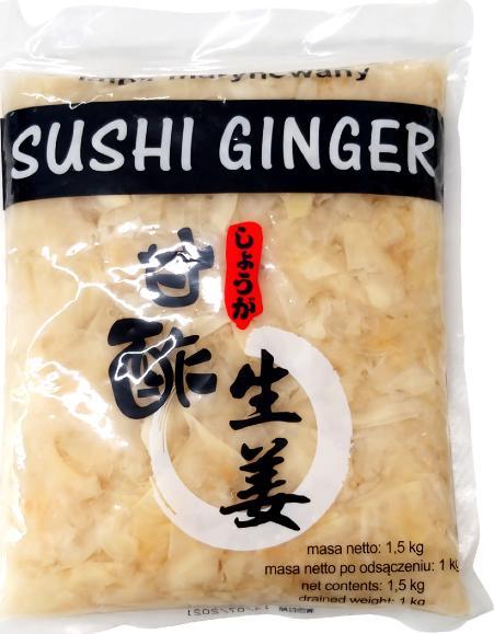 Nobi Imbir marynowany biały 1kg - Nobi