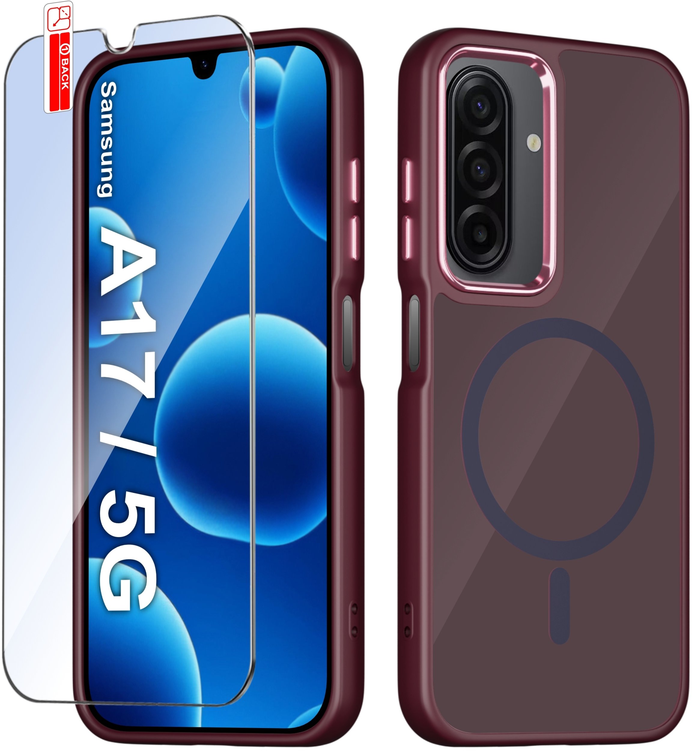 Etui do Samsung A17 5G CASE do MagSafe MATOWE Magnetyczne PREMIUM + Szkło