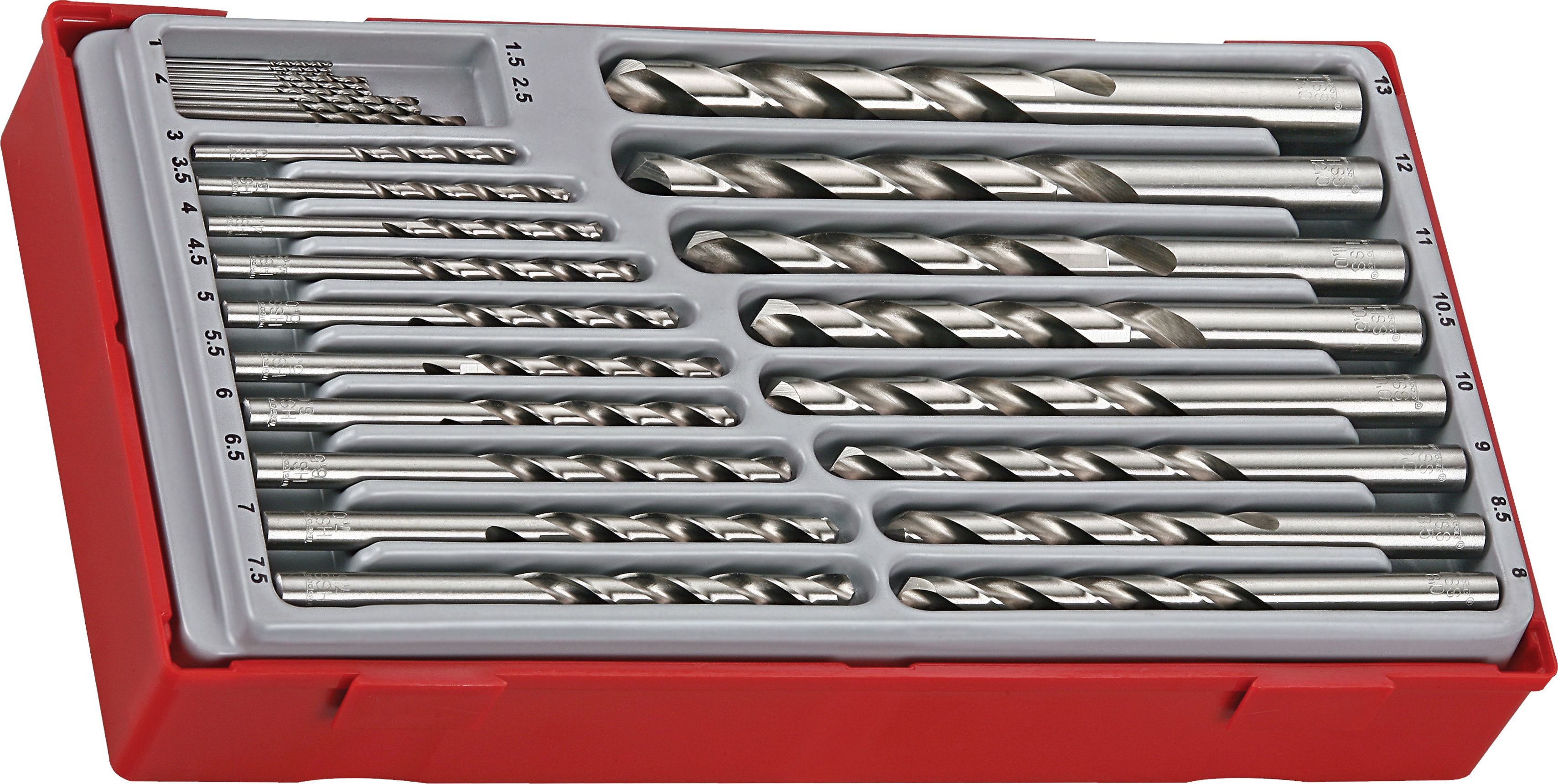 Wiertło Teng Tools do metalu HSS walcowe 1,0–13,0 mmmm zestaw (151440104)