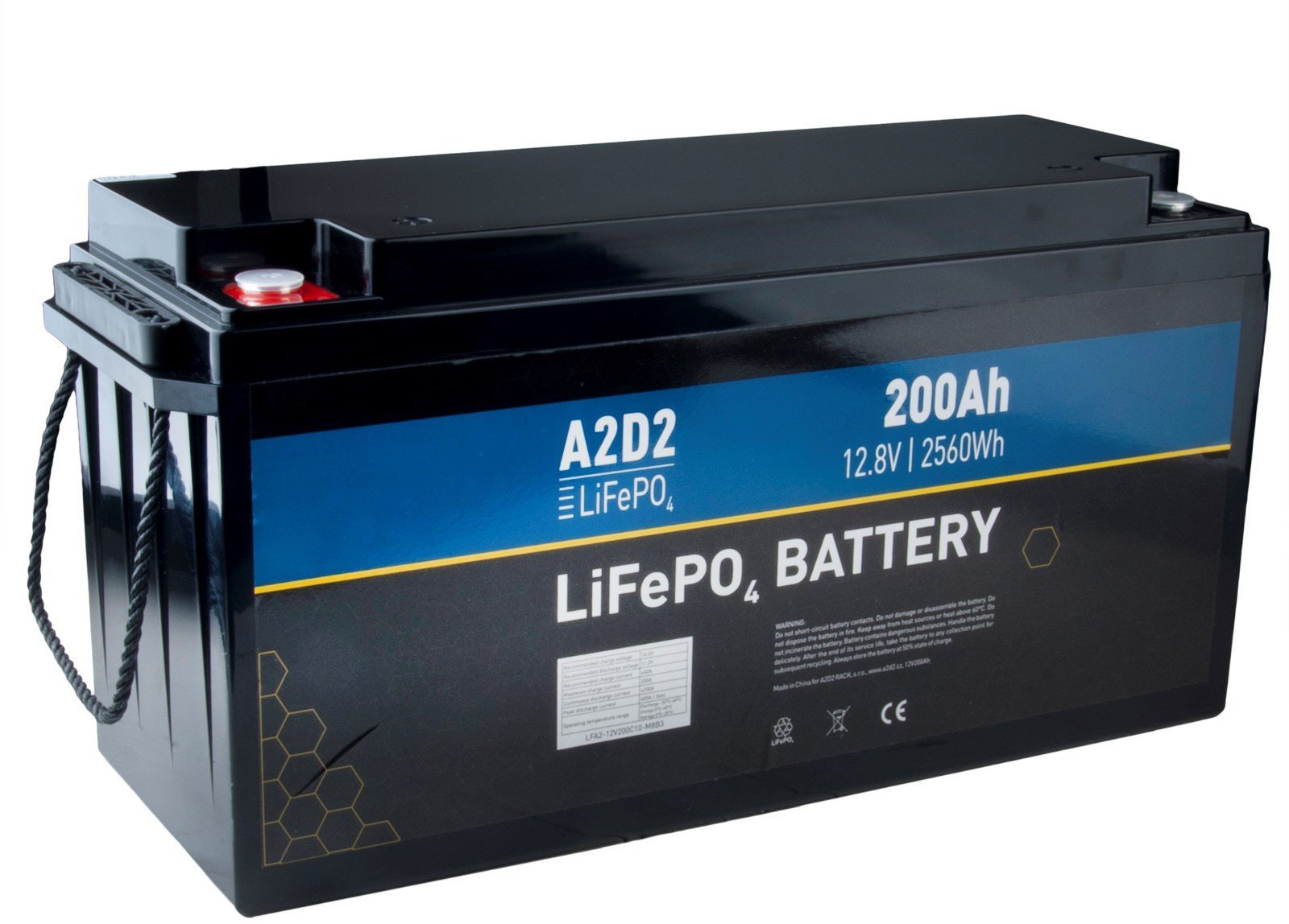 Avacom A2D2 baterie LiFePO4 12,8V 200Ah M8