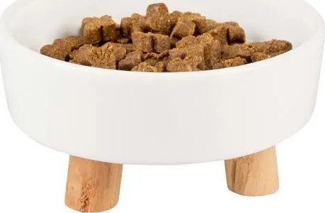 Duvo+ DUVO+ MISKA CERAMICZNA NA DREWNIANYCH NOŻKACH 200ml 11,5x11,5x6cm 13365