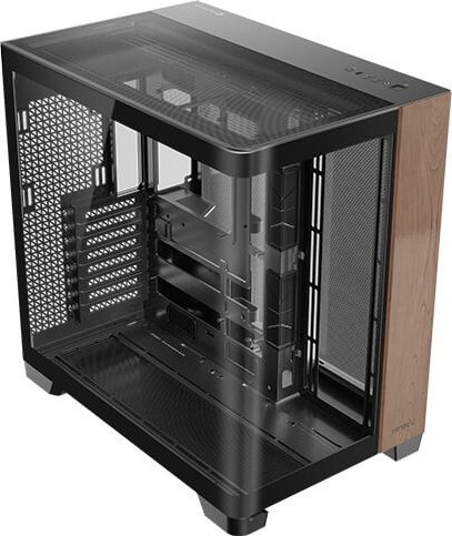 Antec C8 Curve Wood, Full Tower, PC, Black, Transparent, Wood, ATX, ITX, Glass, Plastic, Steel, Wood, 17.5 cm