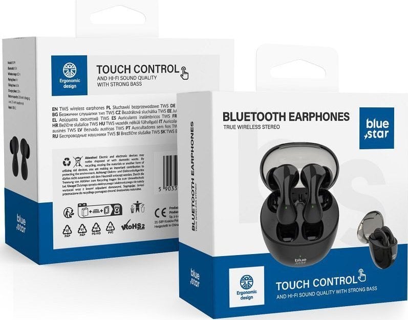 Słuchawki Blue Star Blue Star słuchawki bezprzewodowe stereo TWS BK99 czarne