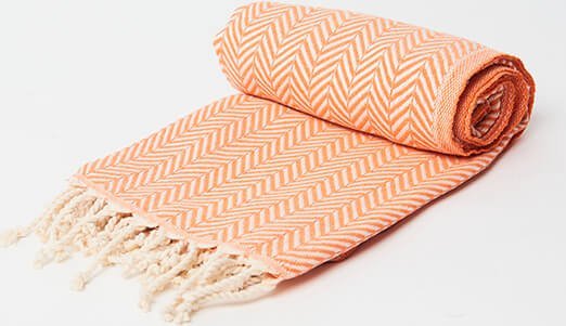 Yeye Ręcznik hammam DAMLA 100% bawełna YEYE Pomarańczowy