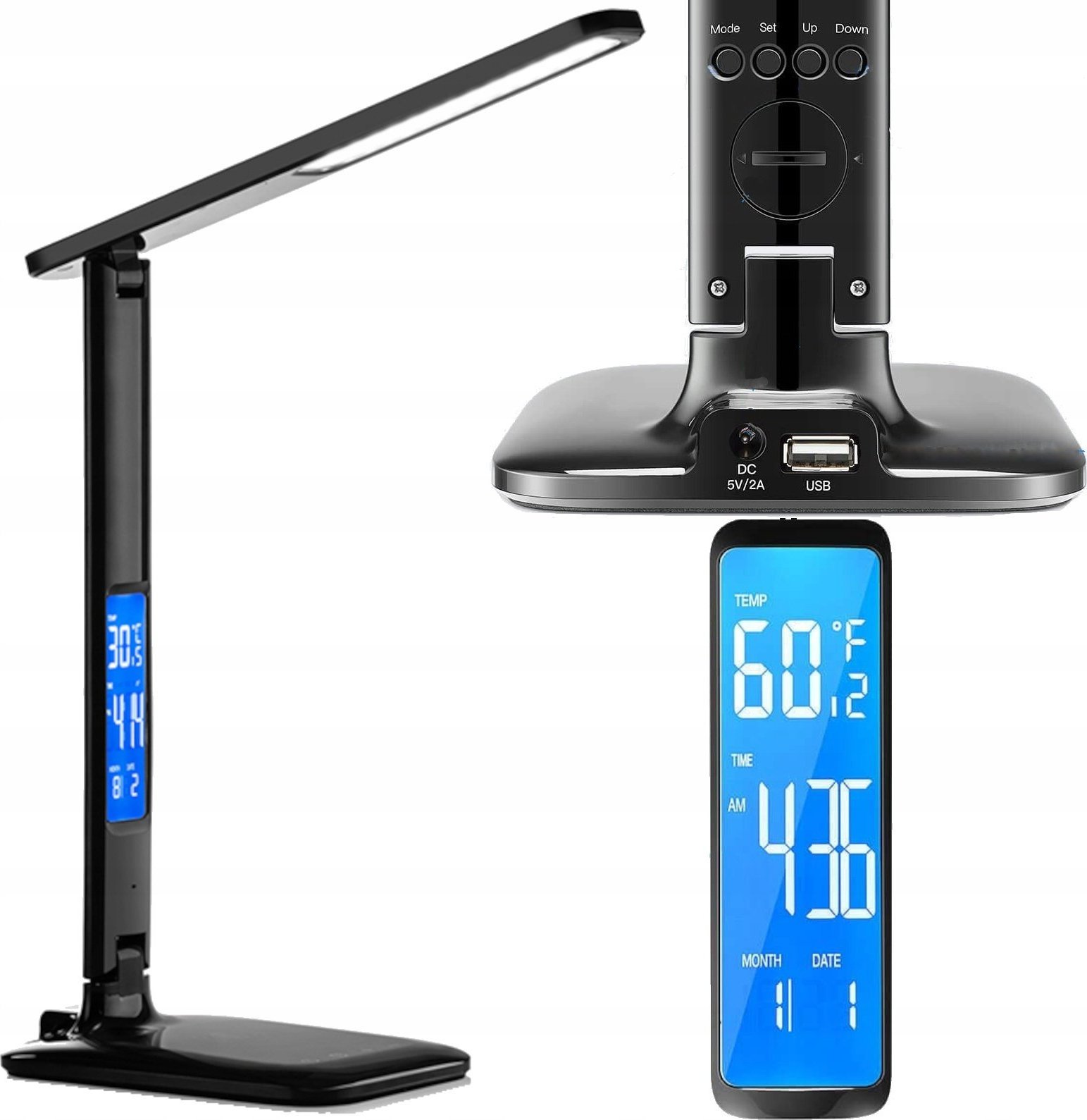 Lampka biurkowa Alogy czarna (DL-20)