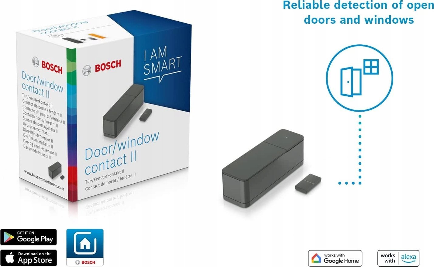 EdiMax Bosch Smart Home Door Window Contact II, single, anthracite