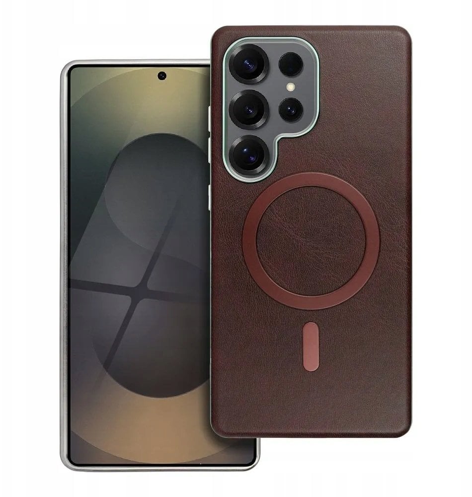 Futerał GENTLEMAN MAG COVER kompatybilny z MagSafe do SAMSUNG A17 brązowy