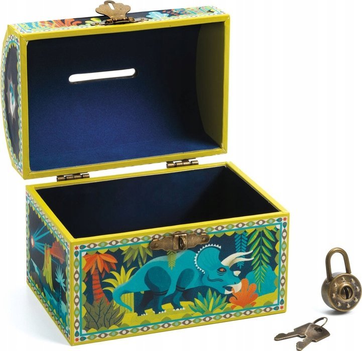 Djeco Skrzynka na pieniądze - Dinozaur