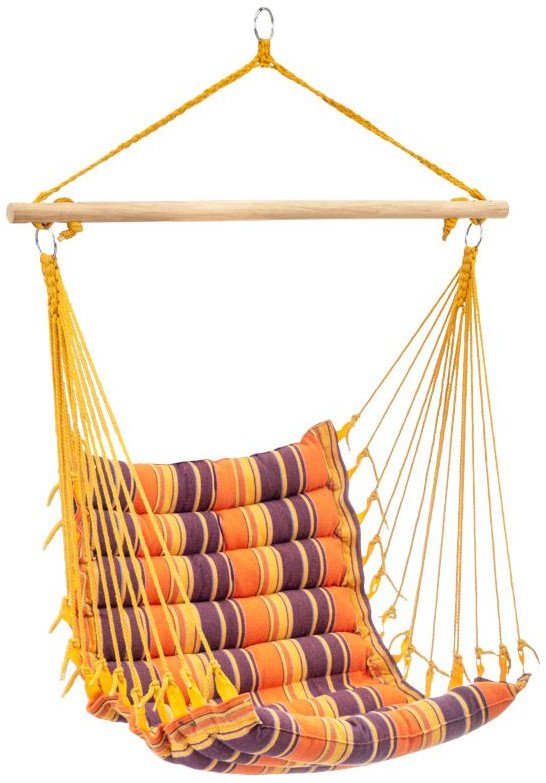 FOTEL HAMAKOWY Z BELKĄ I DZIELONYMI PODUSZKAMI FHMK-100X60CM