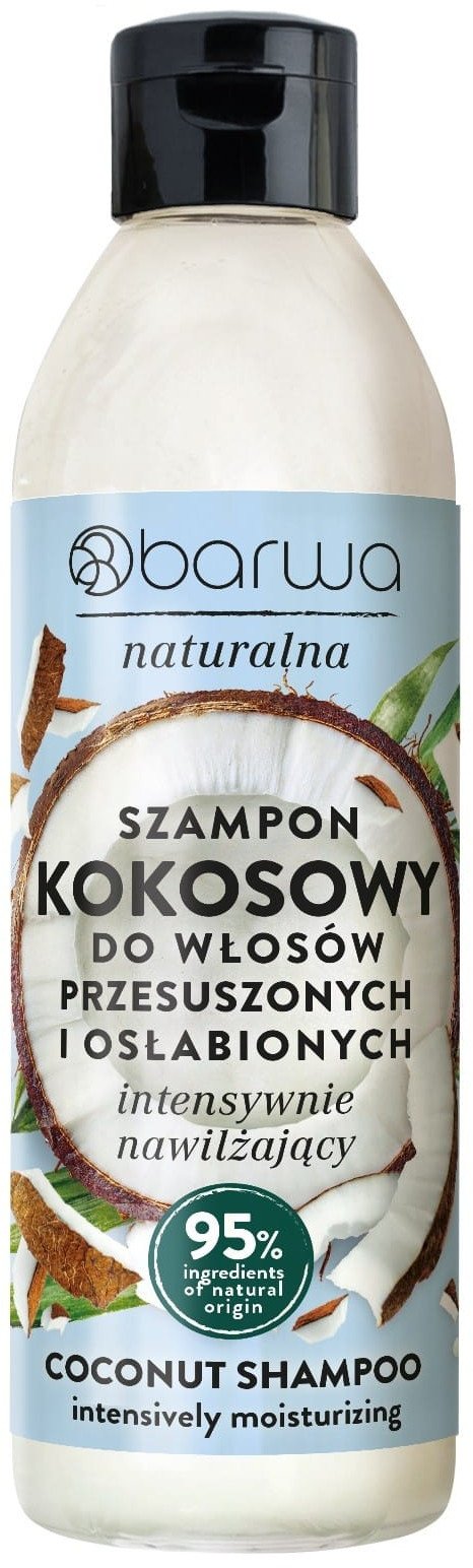 BARWA Naturalna Szampon intensywnie nawilżający do włosów Kokosowy 300 ml