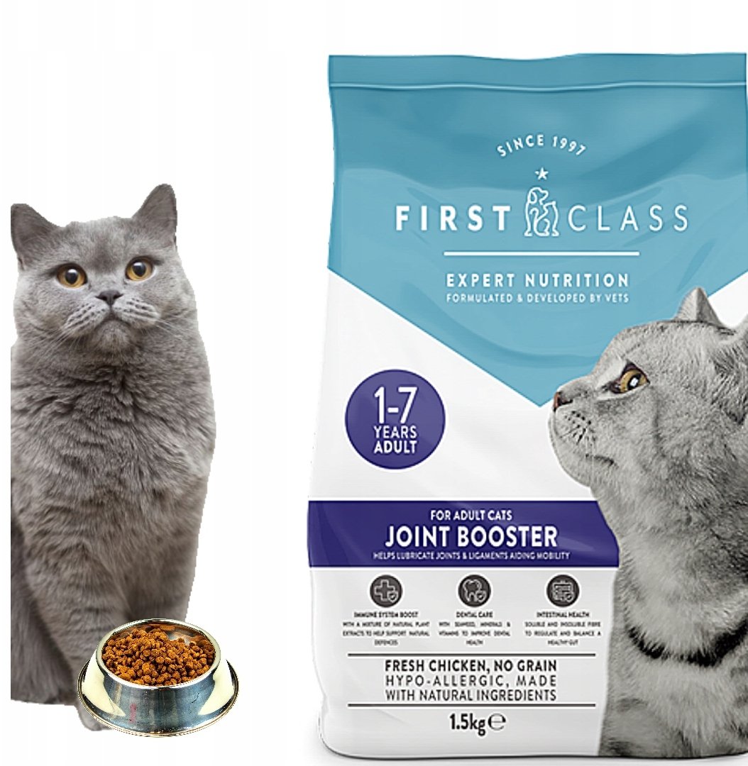 First Class Joint Booster 1,5kg-sucha karma dla kotów, monobiałkowa o smaku kurczaka