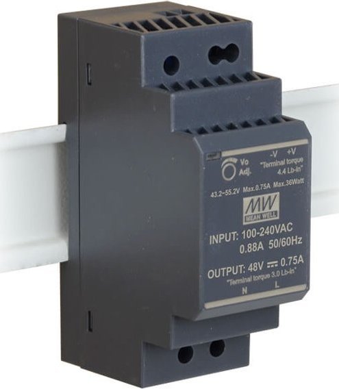 Mean Well Zasilacz 48V na szynę DIN TH35 30W Mean Well HDR