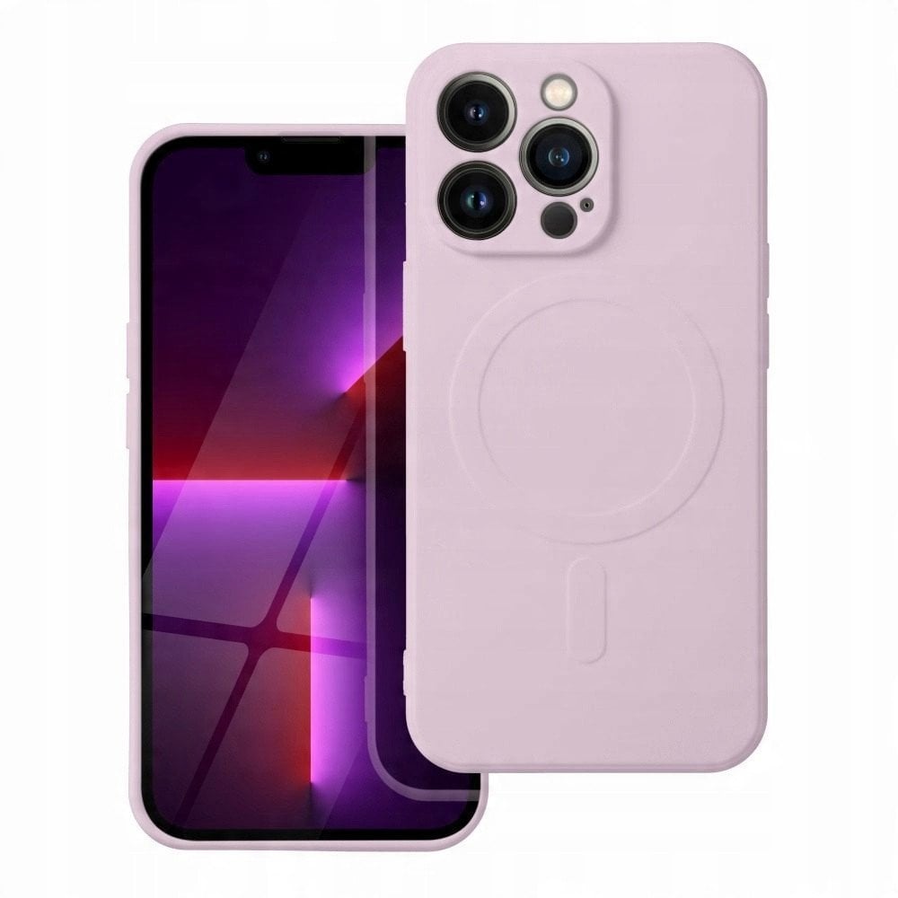 Futerał SILICONE MAG COVER kompatybilny z MagSafe do SAMSUNG S25 różowy