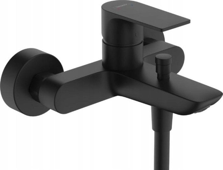 Rebris E - Jednouchwytowa bateria wannowa natynkowa; czarny mat