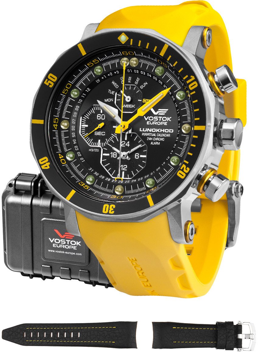Zegarek męski Vostok Europe YM86-620A505S żółty