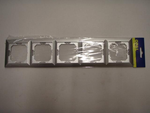 Abex Ramka 5-krotna opal/perła srebrna