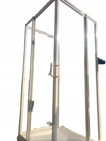 KABINA PRYSZNICOWA CITY Z ZAWIASAMI ZŁOTA 100X80X195 LEWA TRANSP